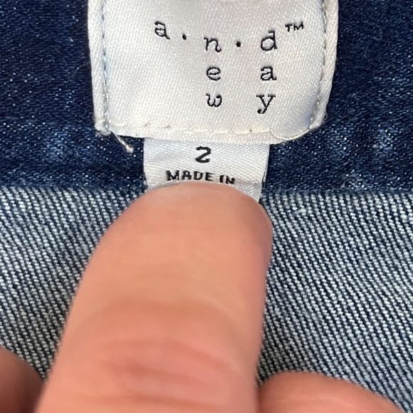 A New Day Denim Button Front Mini Skirt Tie Waist; EUC; Size 2 - Picture 5 of 5